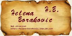 Helena Boraković vizit kartica